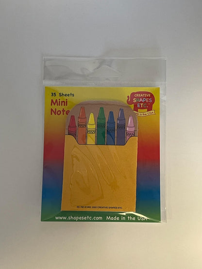 SHAPES ETC. Mini Notepad - Crayon Box