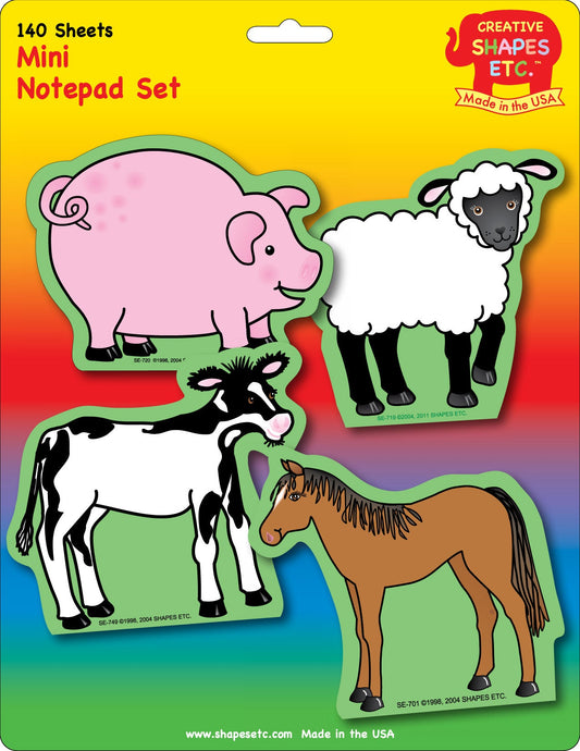 SHAPES ETC. Mini Notepad Set - Farm