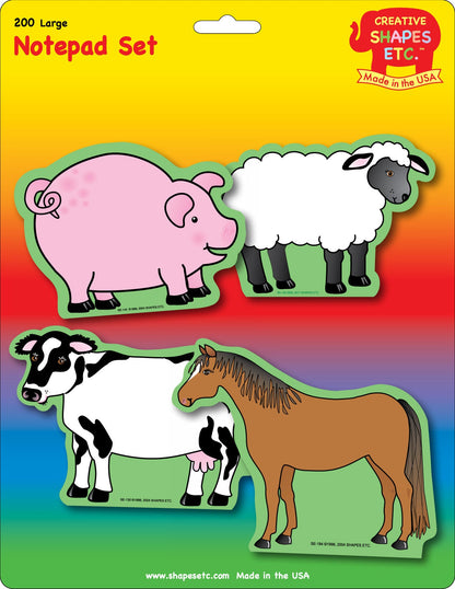 SHAPES ETC. Large Notepad Set - Farm