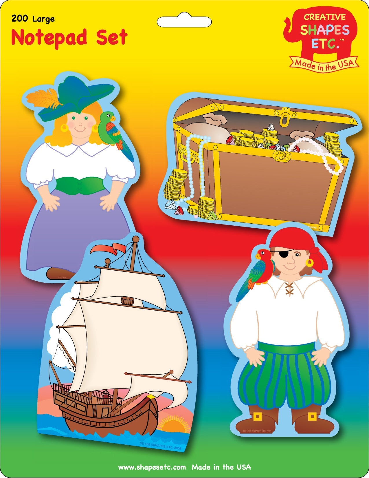 SHAPES ETC.  Large Notepad Set - Pirate