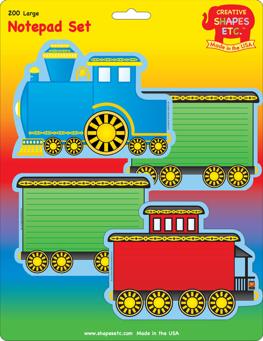 SHAPES ETC. Large Notepad Set - Train