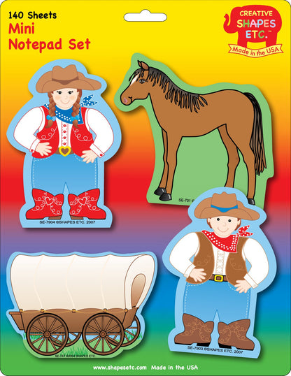 SHAPES ETC. Mini Notepad Set - Western