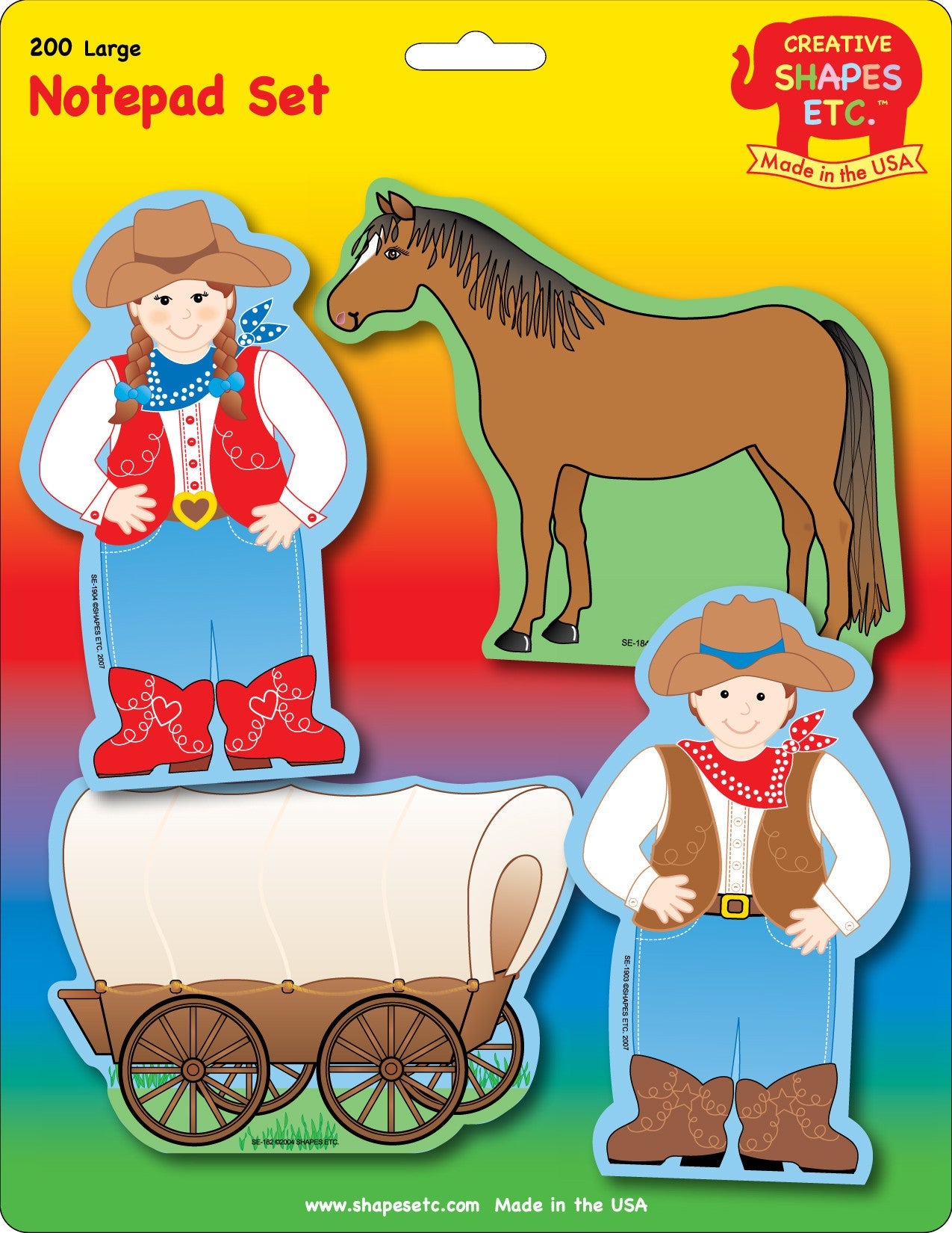 SHAPES ETC. Large Notepad Set - Western