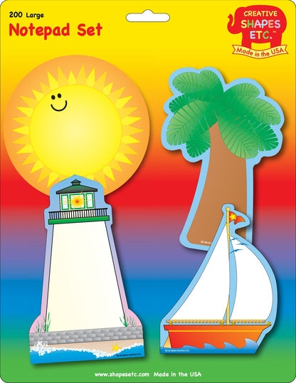 SHAPES ETC. Large Notepad Set - Seaside