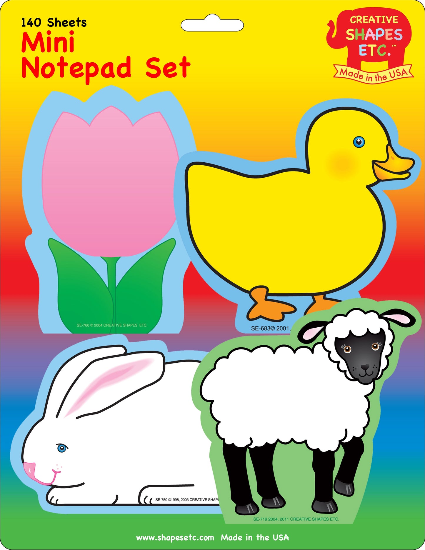 SHAPES ETC. Mini Notepad Set - Easter