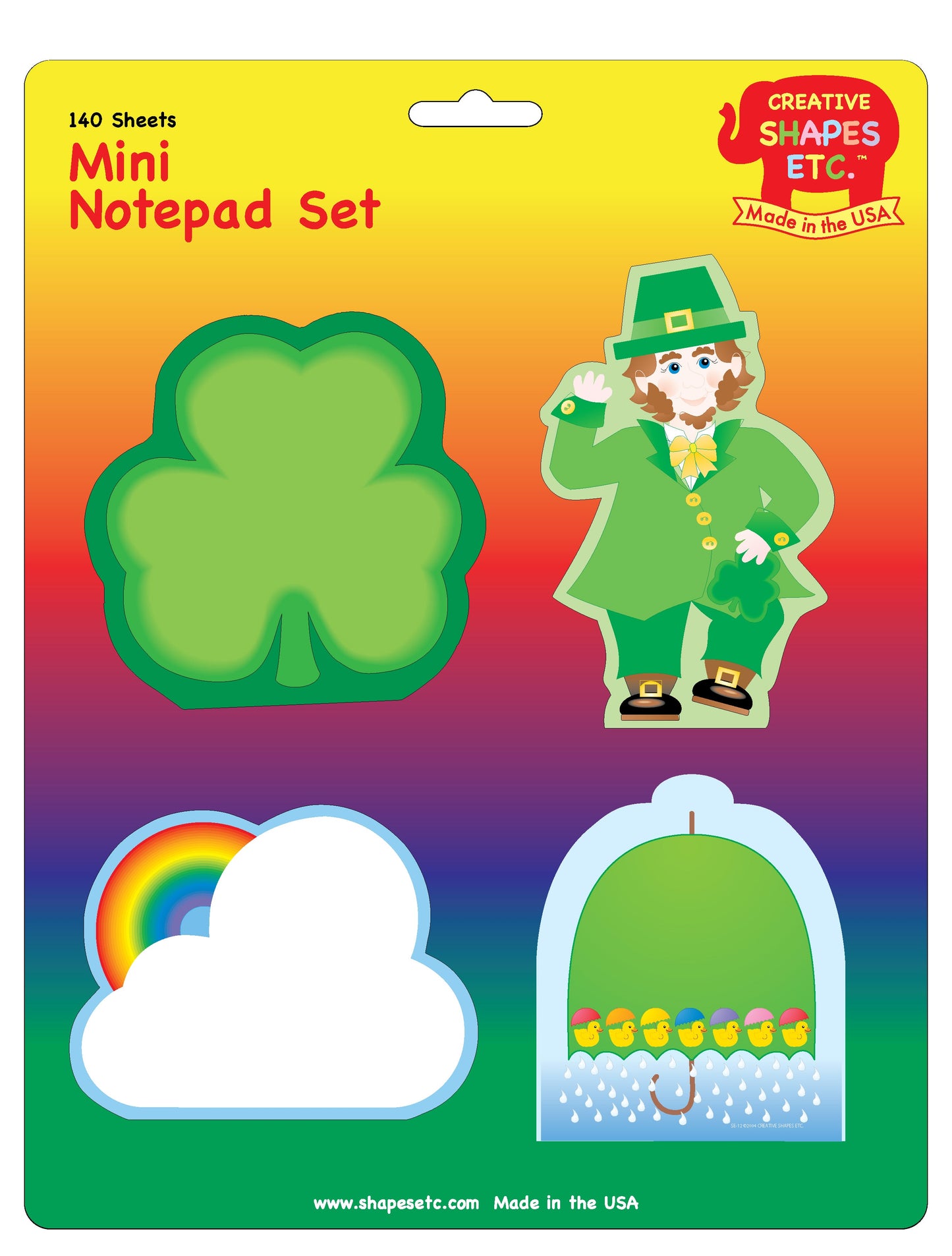 SHAPES ETC. Mini Notepad Set - St. Patrick's Day