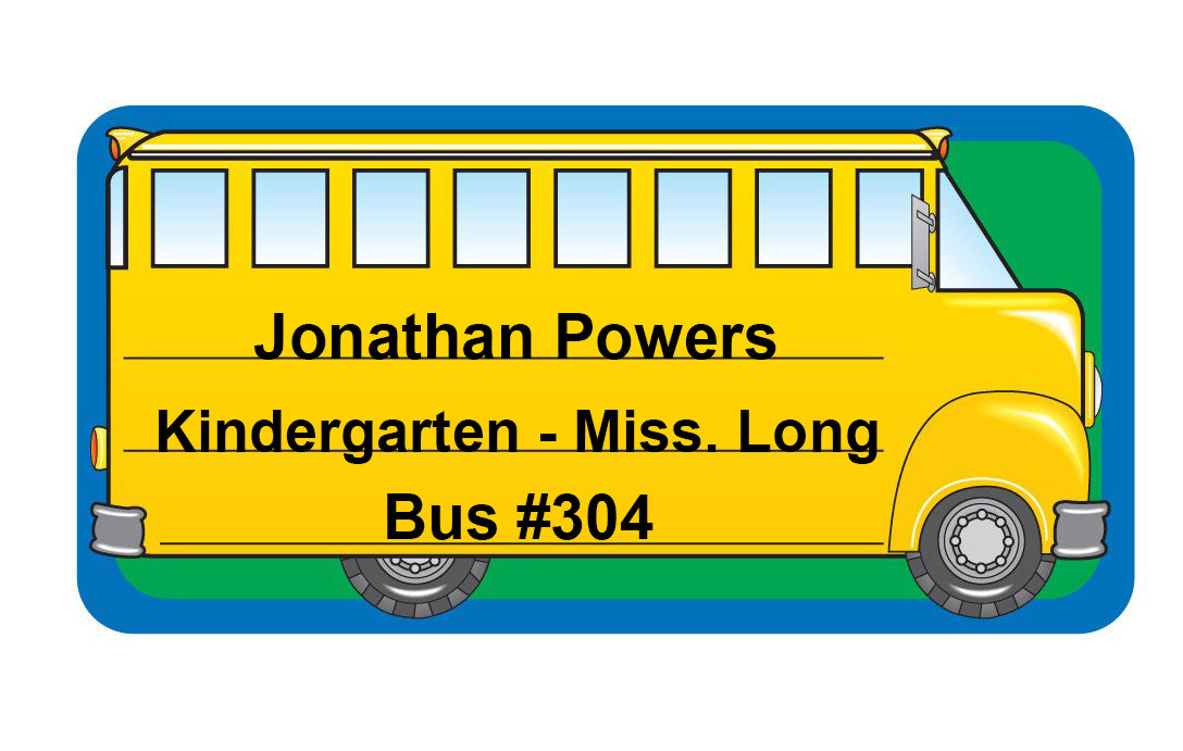 SHAPES ETC. Nametag - School Bus
