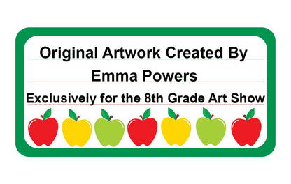 SHAPES ETC. Nametag - Apples