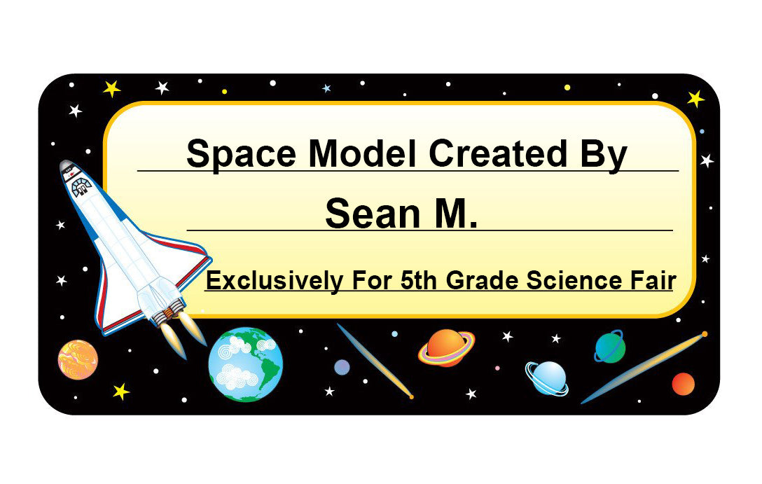 SHAPES ETC. Nametag - Space