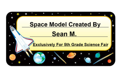 SHAPES ETC. Nametag - Space