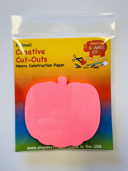 SHAPES ETC. Small Single Color Cut-Out - Pretty in Pink-O-Ween Pumpkin