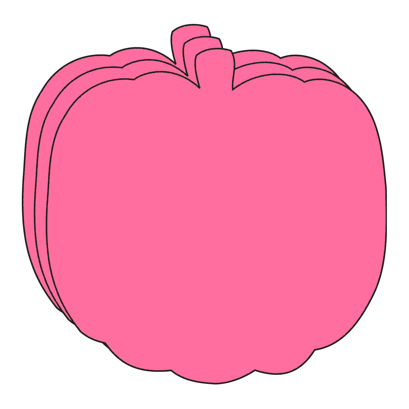 SHAPES ETC.  Large Single Color Cut-Out - Pretty in Pink-O-Ween Pumpkin