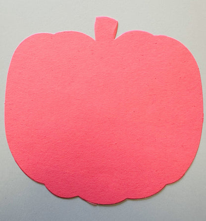 SHAPES ETC.  Large Single Color Cut-Out - Pretty in Pink-O-Ween Pumpkin