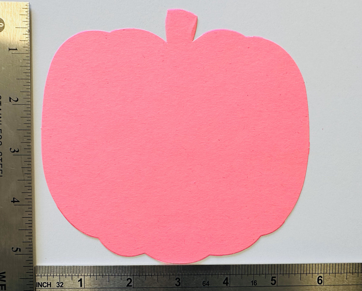 SHAPES ETC.  Large Single Color Cut-Out - Pretty in Pink-O-Ween Pumpkin