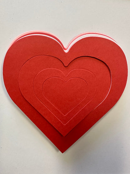 SHAPES ETC. Growing Heart Large Tri-Color Cut-Out - 5.5"