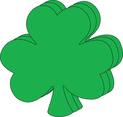 SHAPES ETC.  Shamrock Single Color Creative Cut-Outs- 5.5in