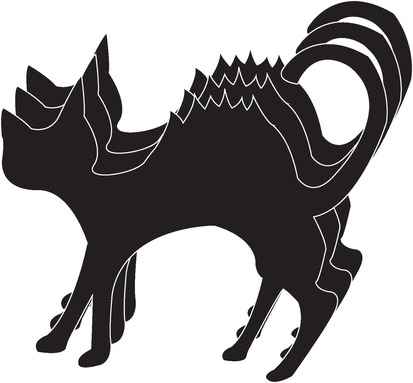 Die-Cut Magnetic - Large Single Color Cat
