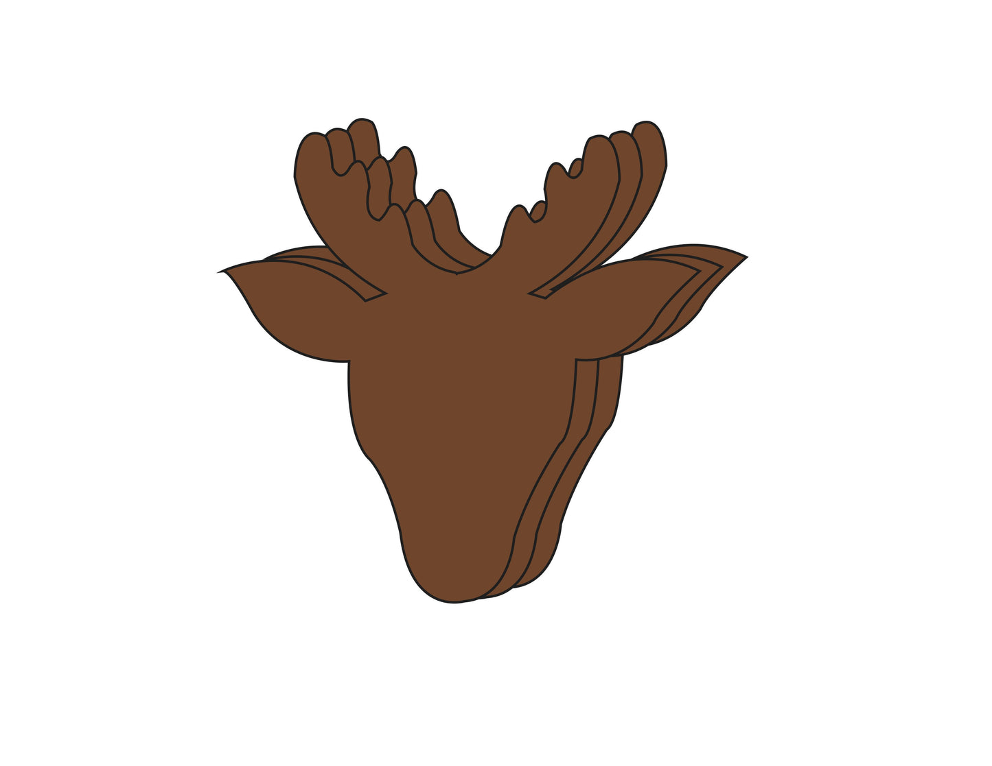 SHAPES ETC. Large Single Color Creative Foam Cut-Outs - Reindeer