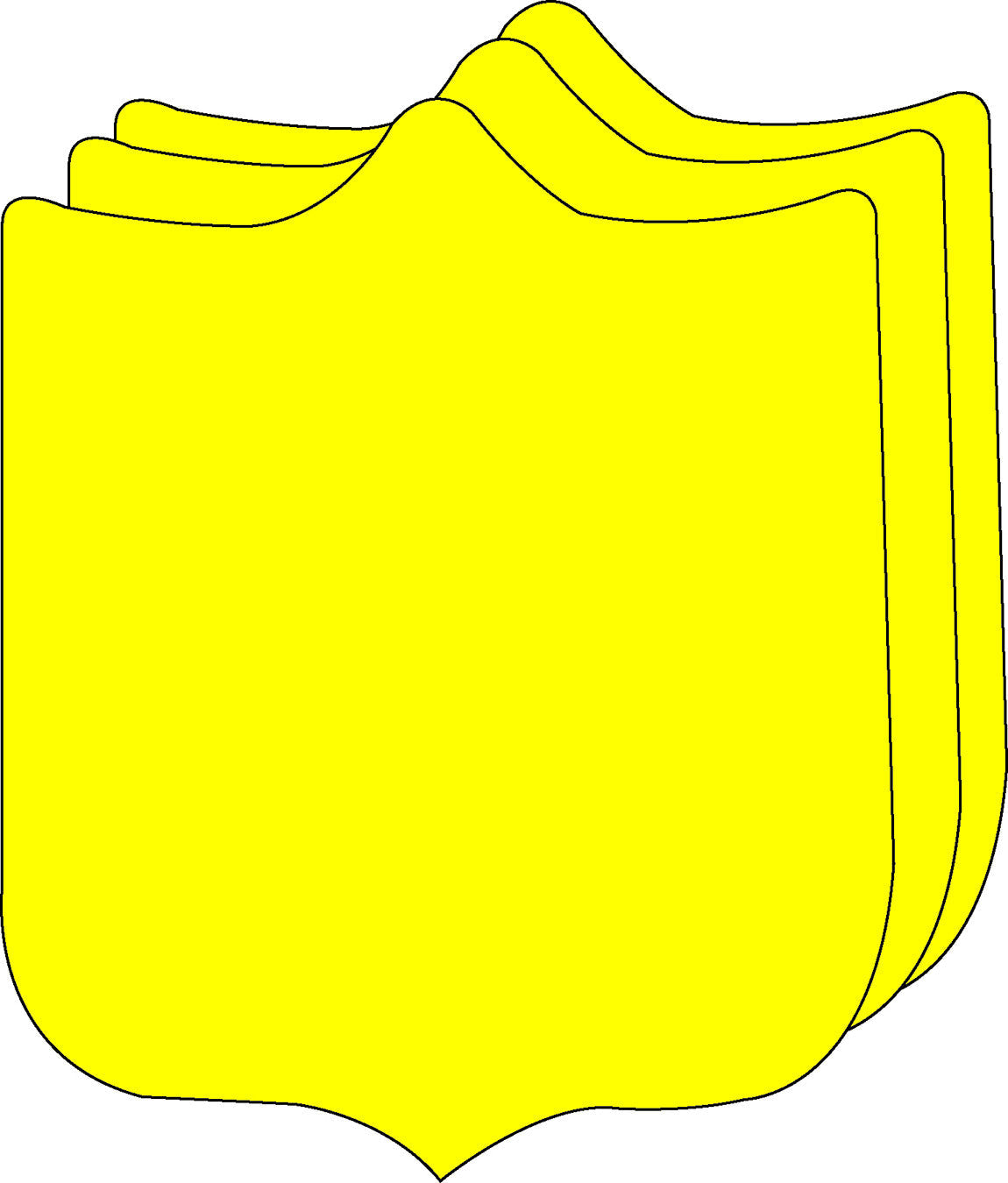 SHAPES ETC. Large Single Color Creative Foam Cut-Outs - Badge