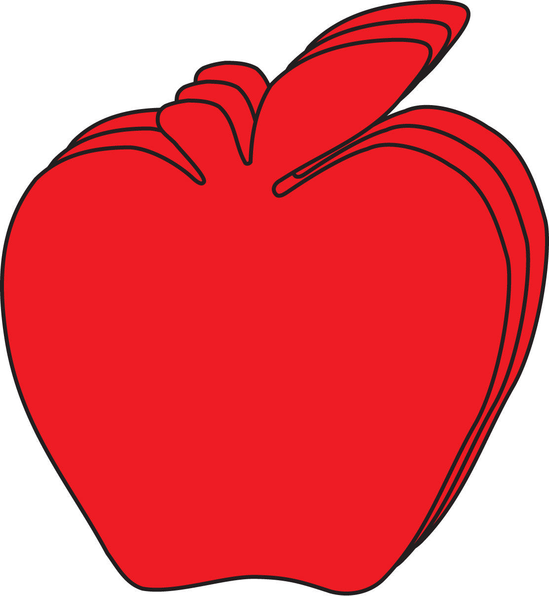 SHAPES ETC. Large Single Color Creative Foam Cut-Outs - Red Apple