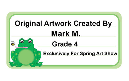 SHAPES ETC. Nametag - Frog