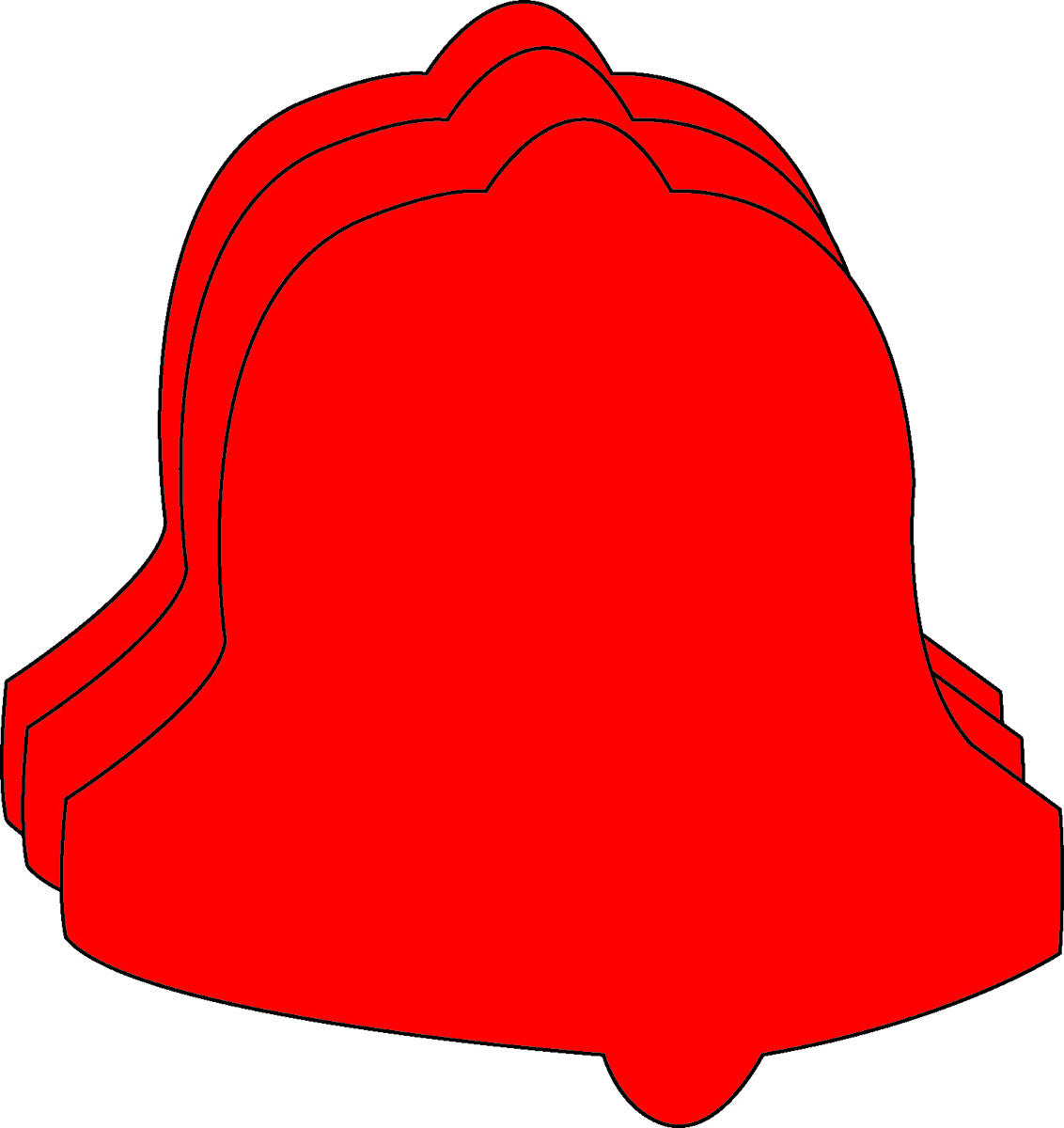 SHAPES ETC. Large Single Color Cut-Out - Holiday Bell