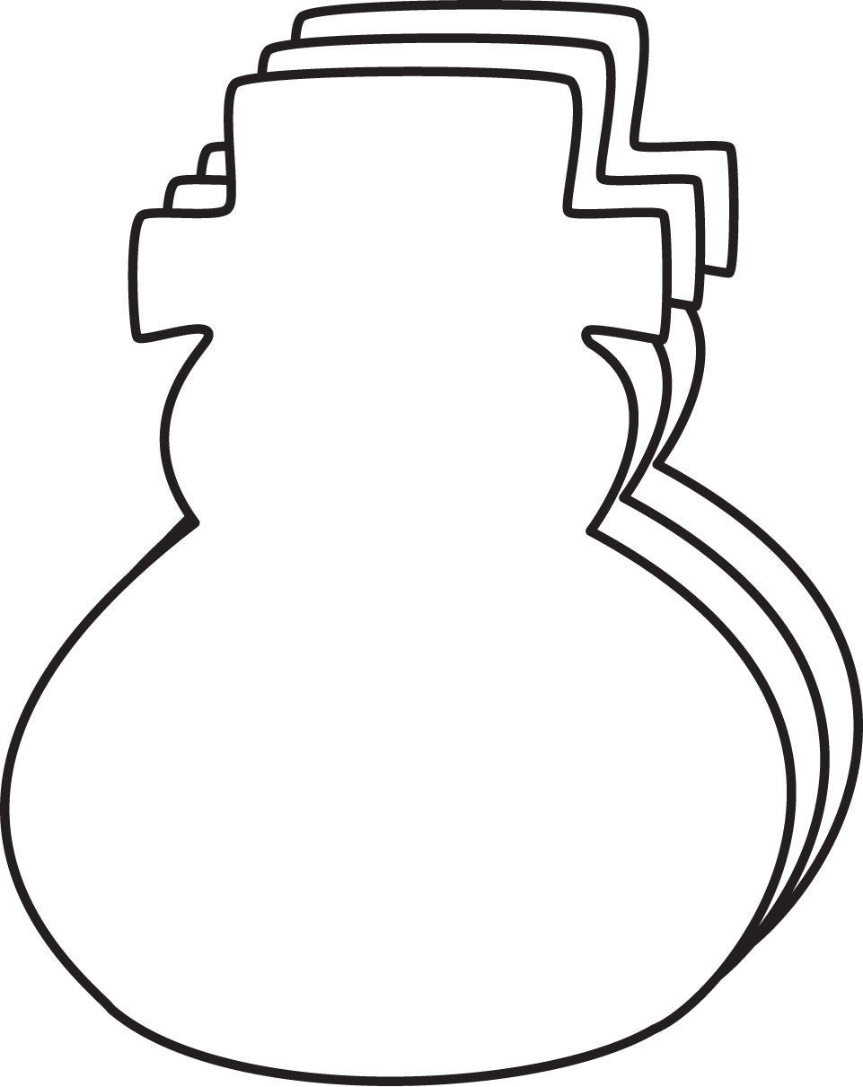 SHAPES ETC.  Single Color Cut-Out - Snowman