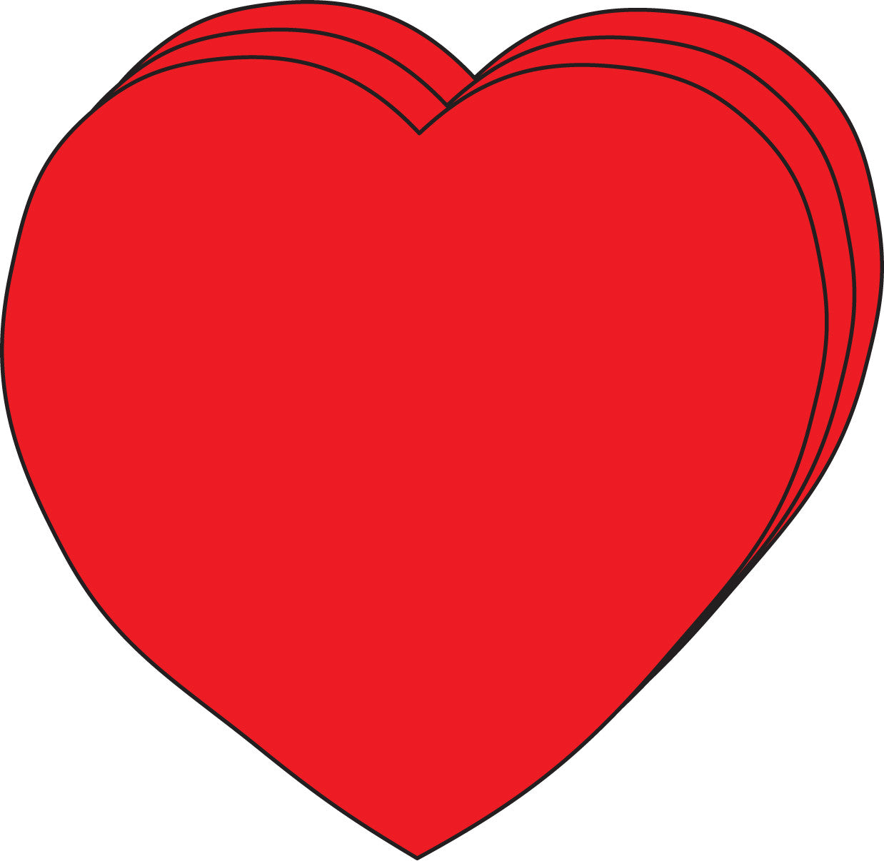 SHAPES ETC. Large Single Color Creative Foam Cut-Outs - Heart