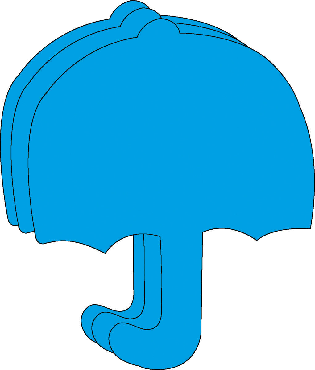 SHAPES ETC. Large Single Color Cut-Out - Umbrella
