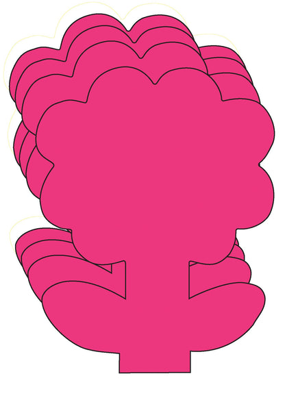 SHAPES ETC. Large Single Color Cut-Out - Flower