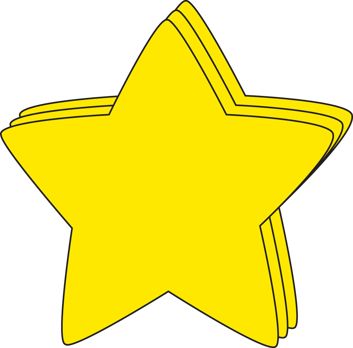 SHAPES ETC. Large Single Color Creative Foam Cut-Outs - Star