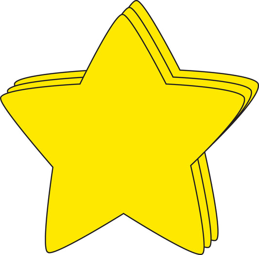 SHAPES ETC. Star Large Single-Color Creative Cut-Outs- 5.5"
