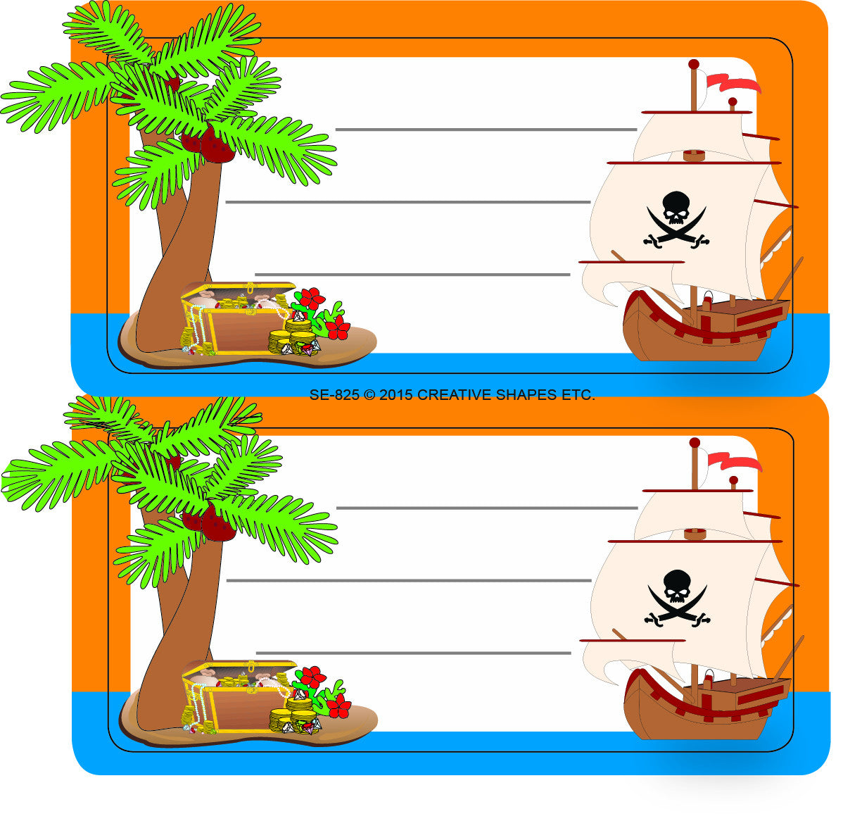 SHAPES ETC.  Nametag - Pirate