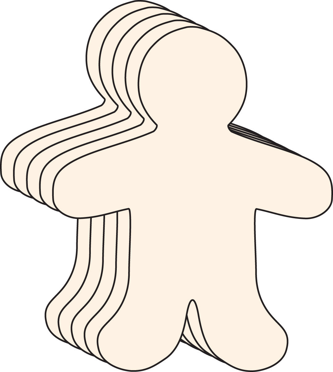 SHAPES ETC. Large Single Color Creative Foam Cut-Outs - Person