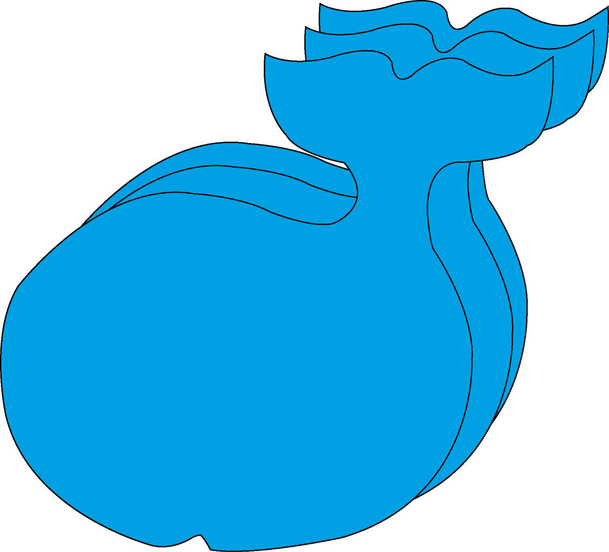 SHAPES ETC. Large Single Color Creative Foam Cut-Outs - Whale