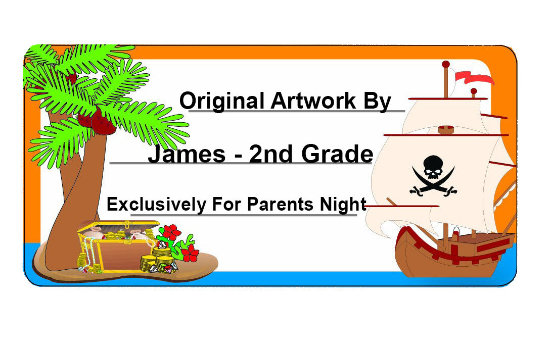 SHAPES ETC.  Nametag - Pirate