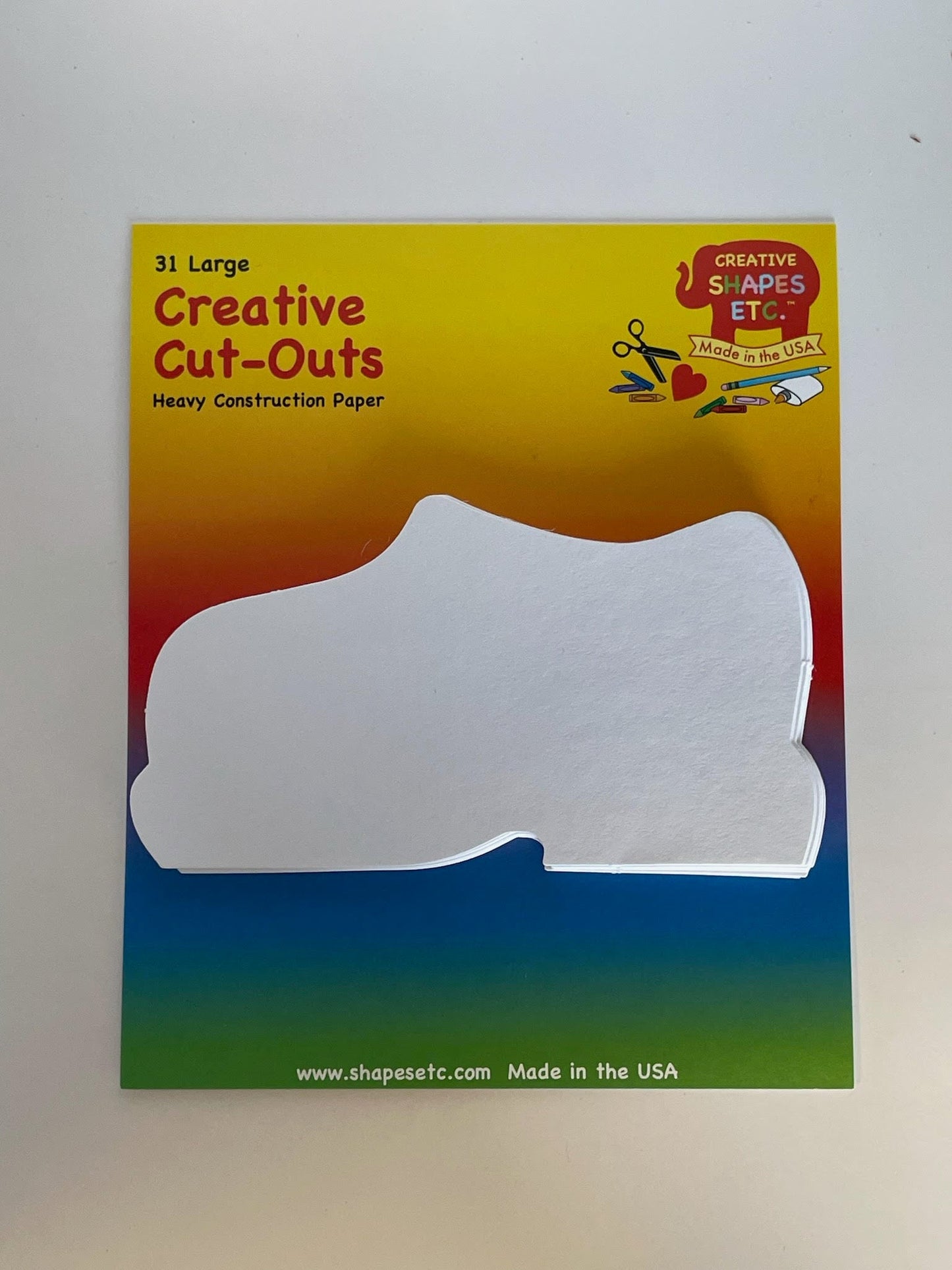 SHAPES ETC. Large Single Color Cut-Out -  Shoe