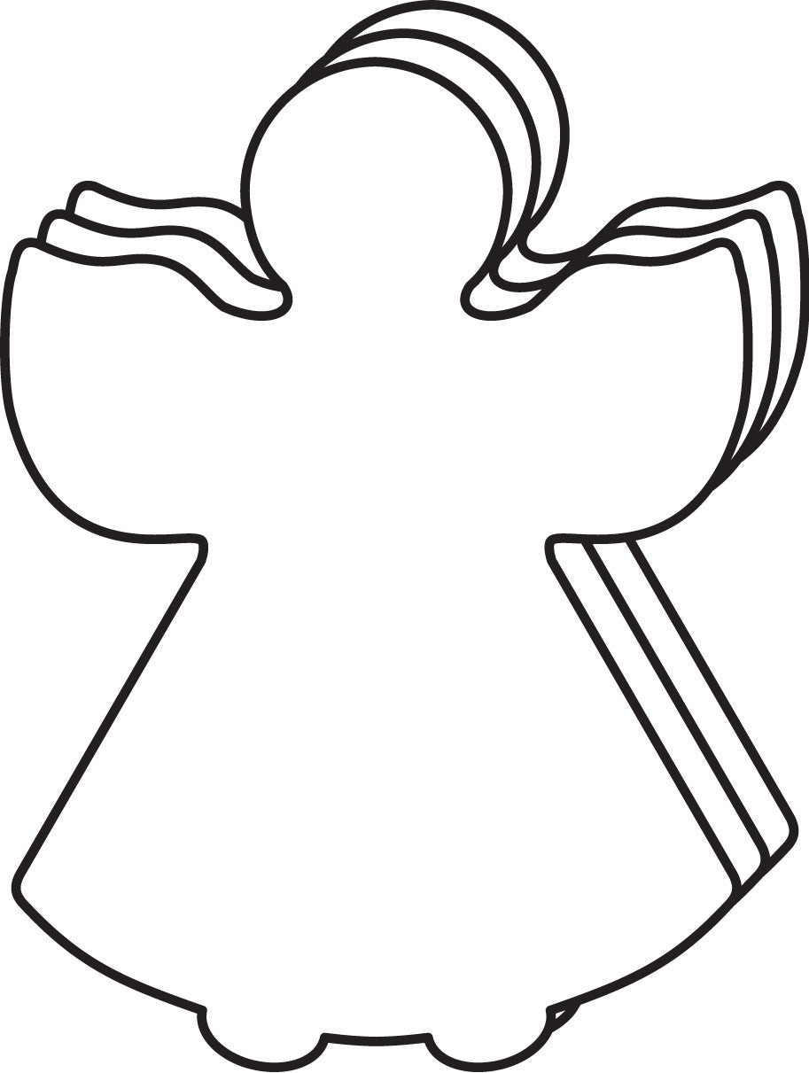 SHAPES ETC. Large Single Color Creative Foam Cut-Outs - Angel