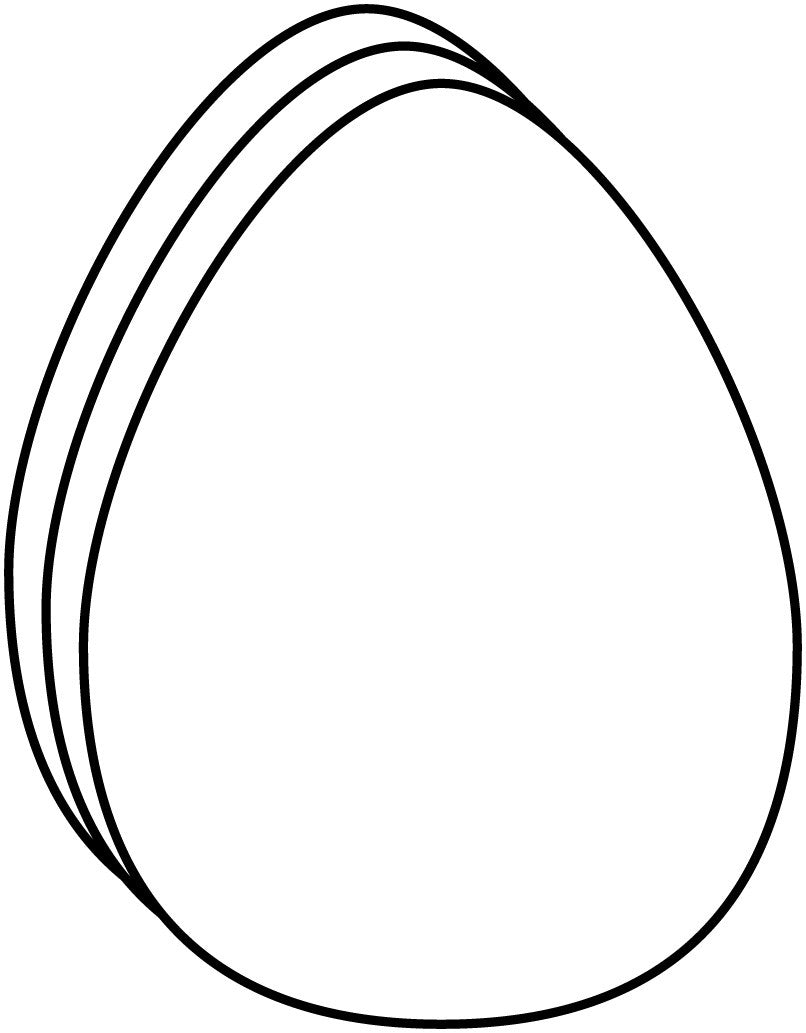 SHAPES ETC. Large Single Color Creative Foam Cut-Outs - Egg