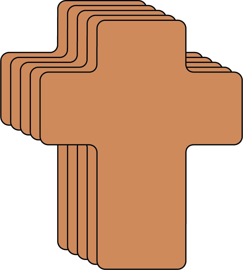 SHAPES ETC. Brown Cross Single Color Creative Cut-Outs- 5.5"