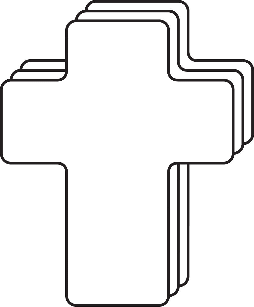 SHAPES ETC. Cross Single Color Creative Cut-Outs- 5.5"