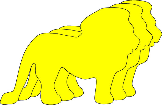 SHAPES ETC. Large Single Color Cut-Out - Lion