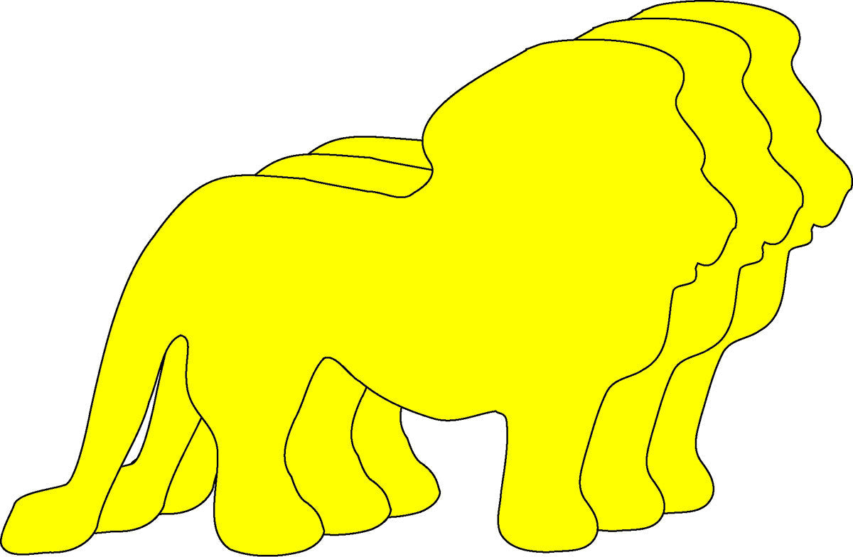 SHAPES ETC. Large Single Color Creative Foam Cut-Outs - Lion