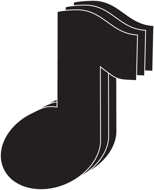 SHAPES ETC. Large Single Color Cut-Out - Music Note