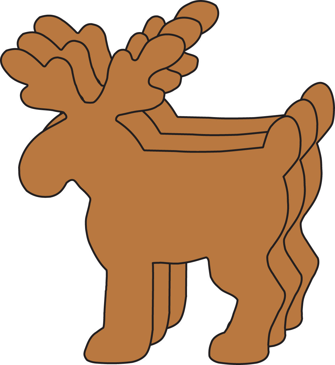 SHAPES ETC. Large Single Color Cut-Out - Deer