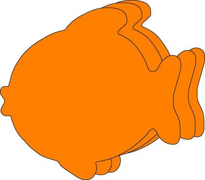 SHAPES ETC. Large Single Color Creative Foam Cut-Outs - Fish