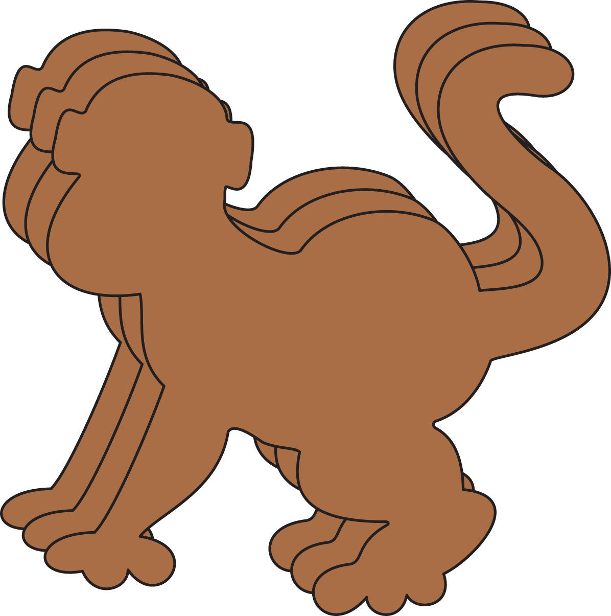 SHAPES ETC.  Single Color Cut-Out - Monkey