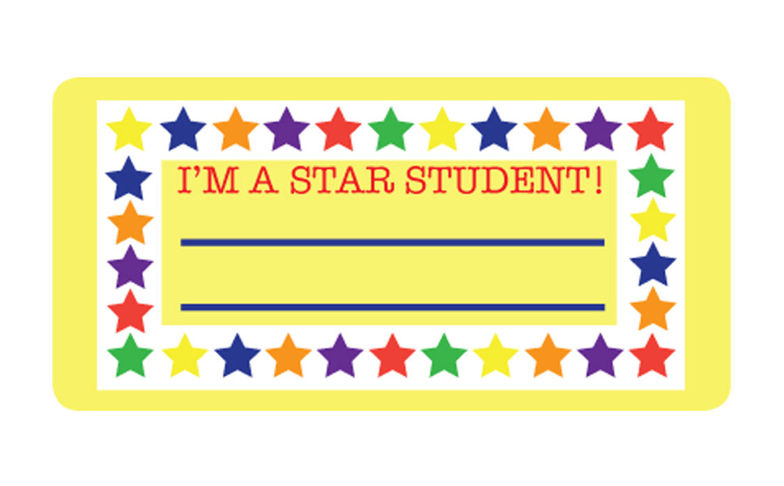 SHAPES ETC.  Nametag - Star Student
