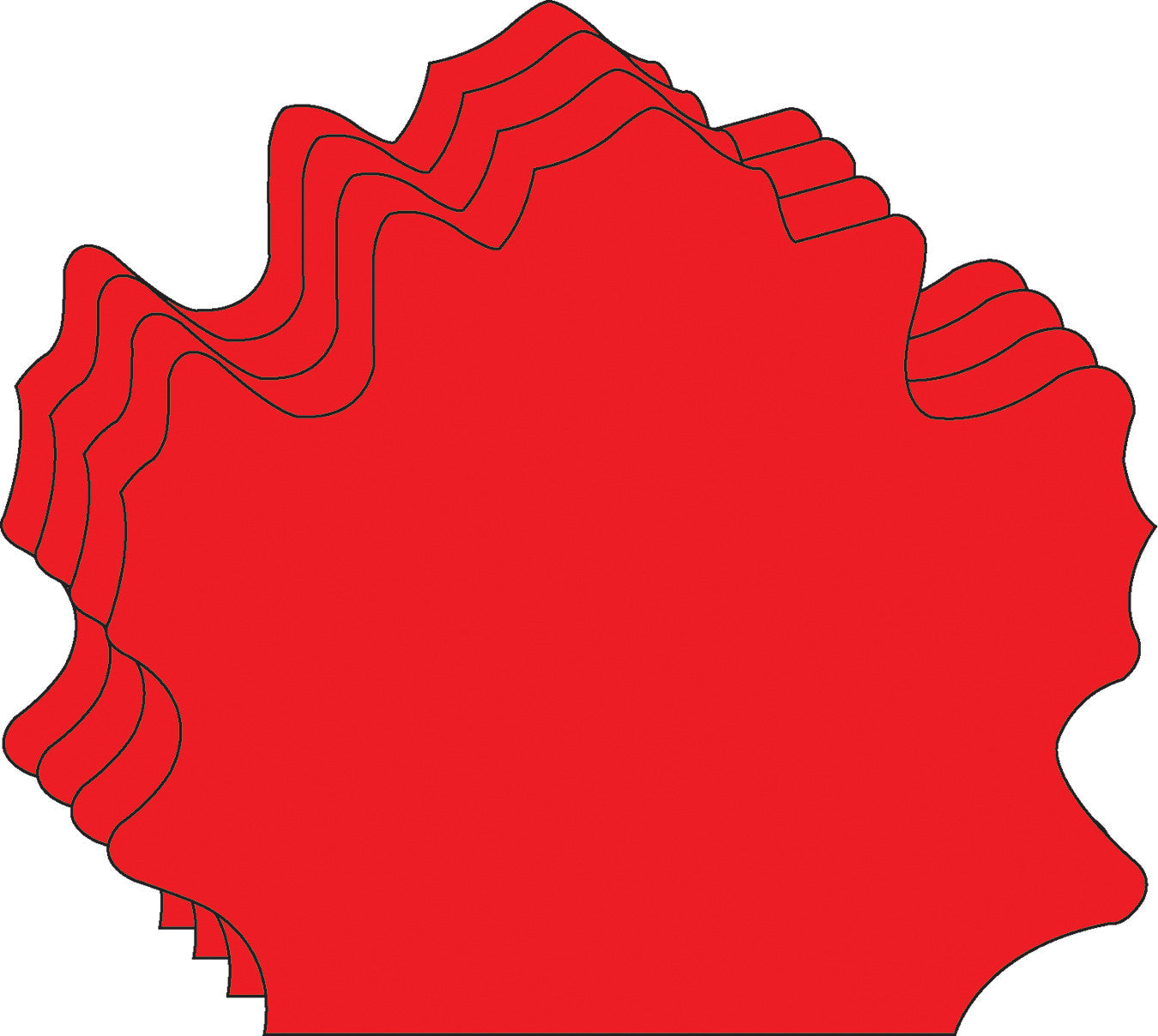 SHAPES ETC. Large Single Color Cut-Out - Maple Leaf