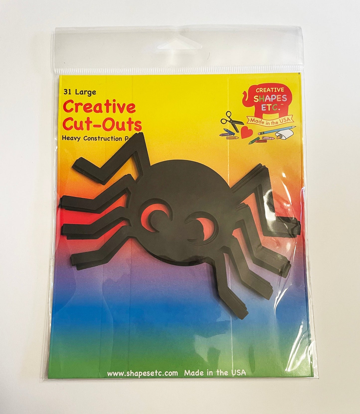 SHAPES ETC. Spider Cut-Out Large Single Color